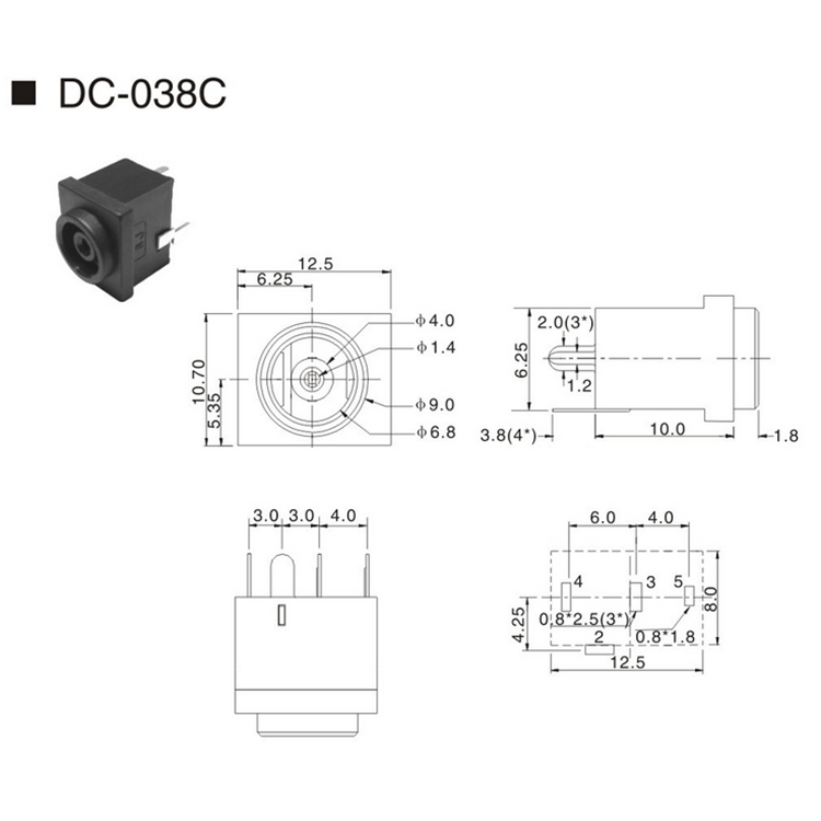 DC插座大電流